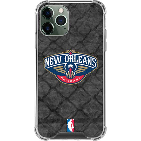 NBA New Orleans Pelicans Dark Rust iPhone 12 Pro Clear Case