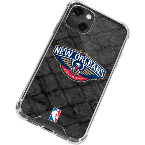 NBA New Orleans Pelicans Dark Rust iPhone 13 Mini Clear Case