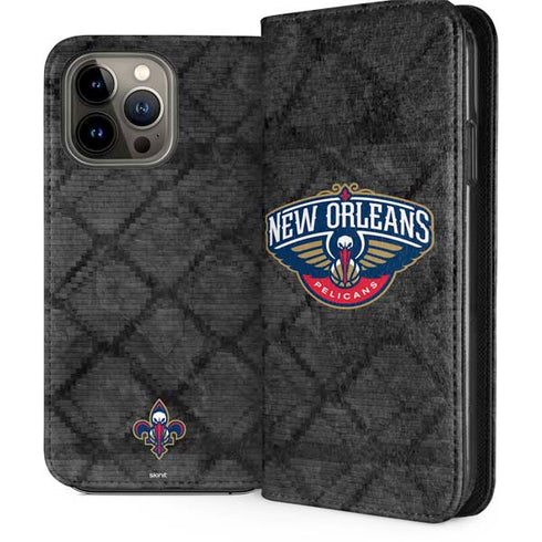 NBA New Orleans Pelicans Dark Rust iPhone 13 Pro Max Folio Case