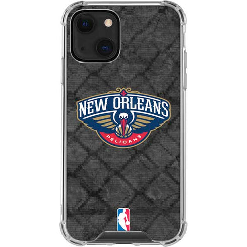 NBA New Orleans Pelicans Dark Rust iPhone 14 Clear Case
