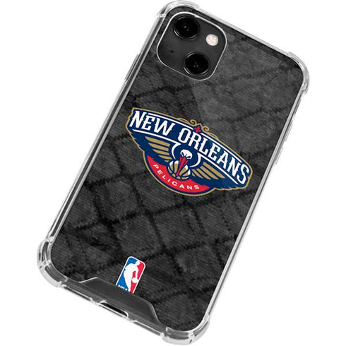 NBA New Orleans Pelicans Dark Rust iPhone 14 Clear Case
