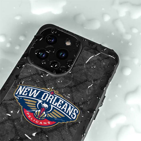 NBA New Orleans Pelicans Dark Rust iPhone 14 Pro Waterproof Case