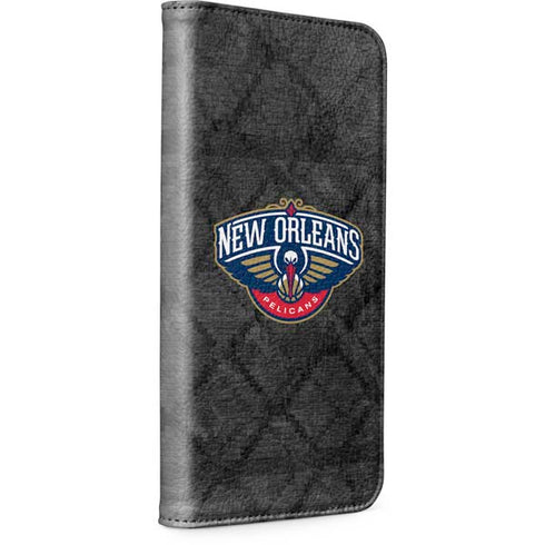NBA New Orleans Pelicans Dark Rust iPhone 15 Plus Folio Case