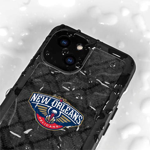 NBA New Orleans Pelicans Dark Rust iPhone 15 Waterproof Case