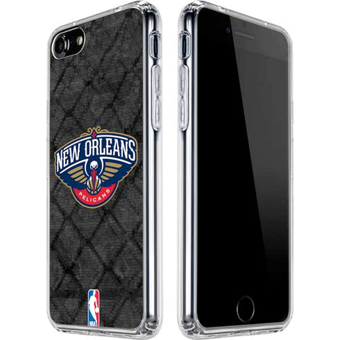 NBA New Orleans Pelicans Dark Rust iPhone SE (2nd & 3rd Gen) Clear Case
