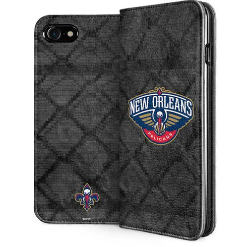 NBA New Orleans Pelicans Dark Rust iPhone SE (2nd & 3rd Gen) Folio Case