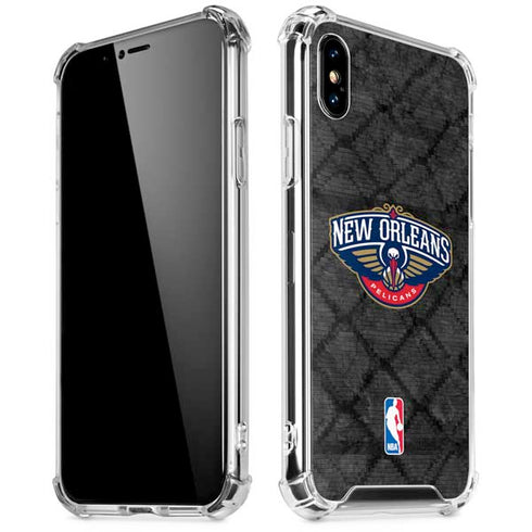 NBA New Orleans Pelicans Dark Rust iPhone XS Max Clear Case