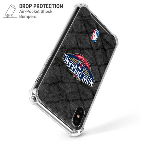 NBA New Orleans Pelicans Dark Rust iPhone XS Max Clear Case