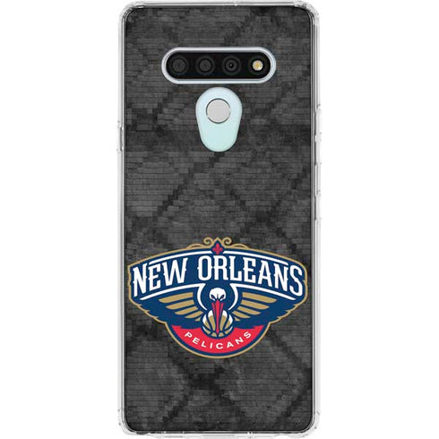 NBA New Orleans Pelicans Dark Rust LG Stylo 6 Clear Case