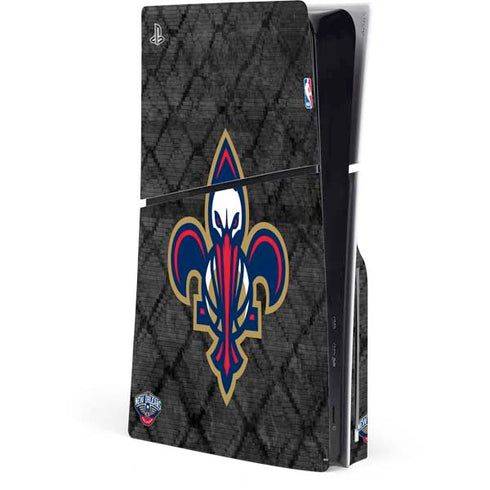 NBA New Orleans Pelicans Dark Rust PS5 Slim Disk Console Skin
