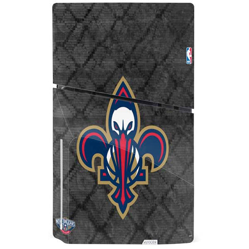 NBA New Orleans Pelicans Dark Rust PS5 Slim Disk Console Skin