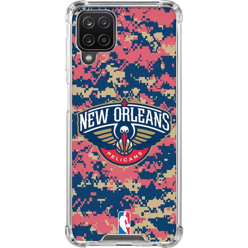 NBA New Orleans Pelicans Digi Camo Galaxy A12 Clear Case