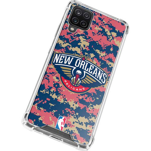 NBA New Orleans Pelicans Digi Camo Galaxy A12 Clear Case