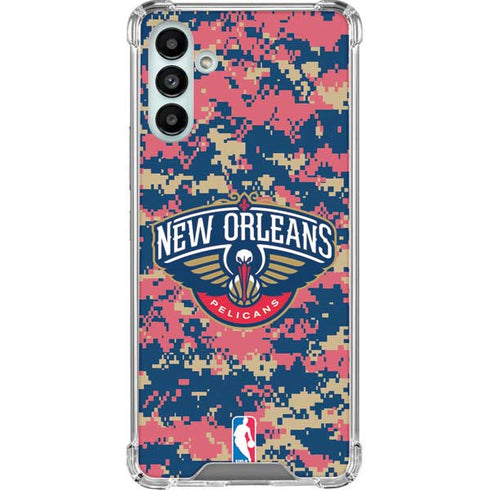 NBA New Orleans Pelicans Digi Camo Galaxy A13 5G Clear Case
