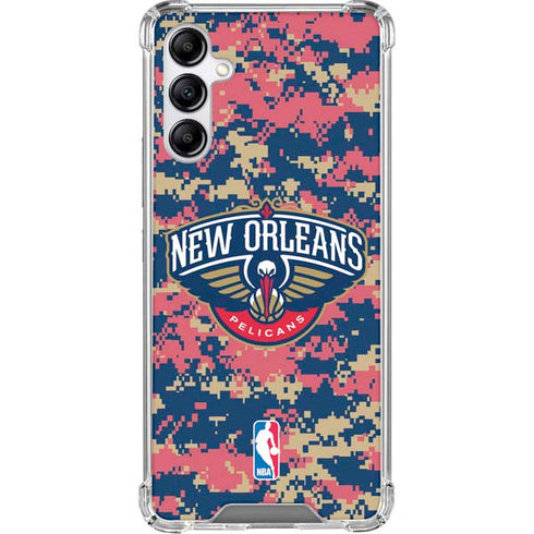 NBA New Orleans Pelicans Digi Camo Galaxy A15 5G Clear Case