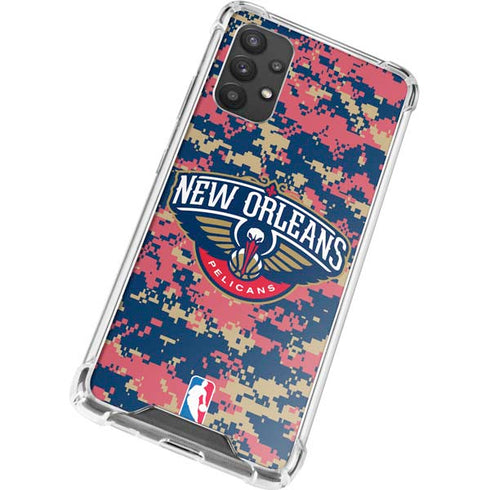 NBA New Orleans Pelicans Digi Camo Galaxy A32 5G Clear Case