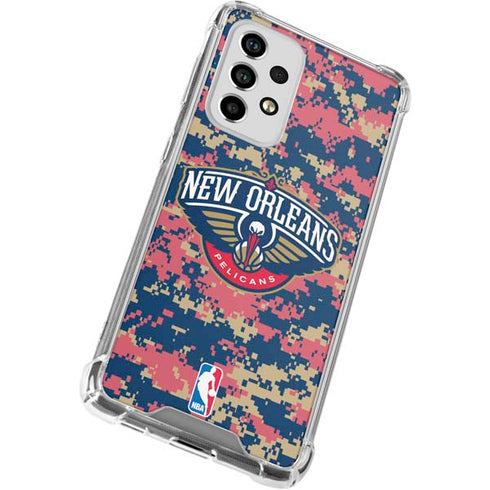 NBA New Orleans Pelicans Digi Camo Galaxy A53 5G Clear Case