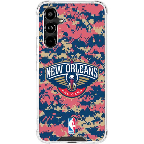 NBA New Orleans Pelicans Digi Camo Galaxy A54 5G Clear Case