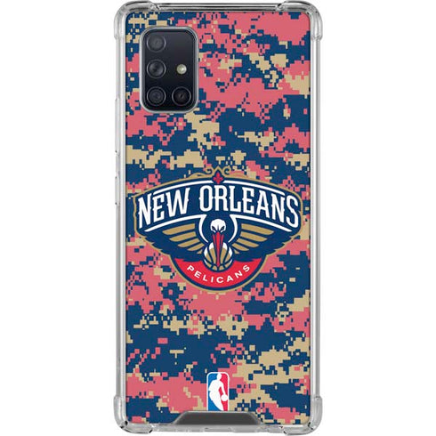 NBA New Orleans Pelicans Digi Camo Galaxy A71 5G Clear Case