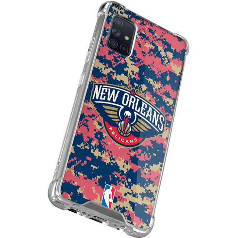 NBA New Orleans Pelicans Digi Camo Galaxy A71 5G Clear Case