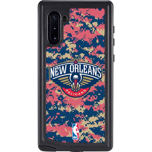 NBA New Orleans Pelicans Digi Camo Galaxy Note 10 Waterproof Case