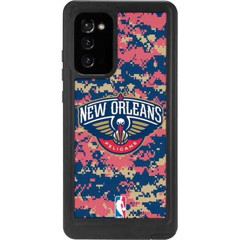 NBA New Orleans Pelicans Digi Camo Galaxy Note20 5G Waterproof Case