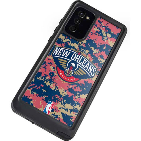 NBA New Orleans Pelicans Digi Camo Galaxy Note20 5G Waterproof Case