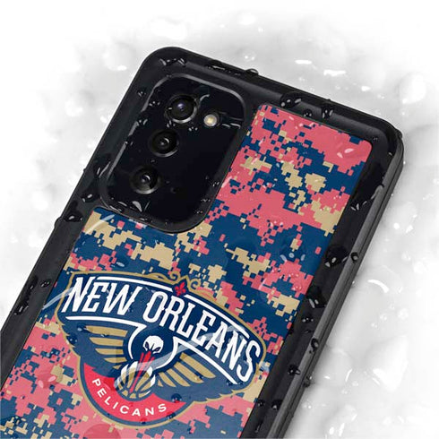 NBA New Orleans Pelicans Digi Camo Galaxy Note20 5G Waterproof Case