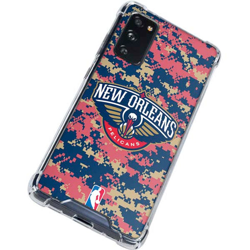 NBA New Orleans Pelicans Digi Camo Galaxy S20 FE Clear Case