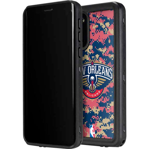 NBA New Orleans Pelicans Digi Camo Galaxy S20 Plus Waterproof Case