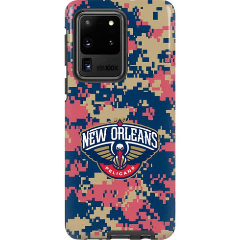 NBA New Orleans Pelicans Digi Camo Galaxy S20 Ultra 5G Pro Case