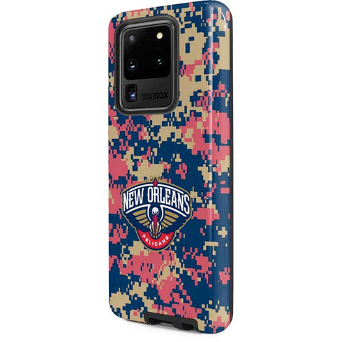 NBA New Orleans Pelicans Digi Camo Galaxy S20 Ultra 5G Pro Case