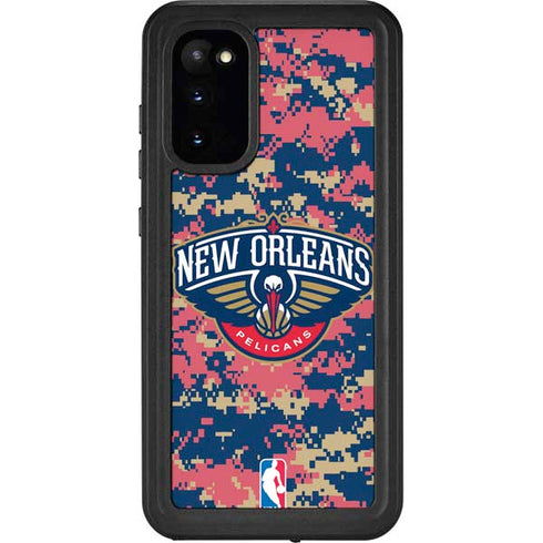NBA New Orleans Pelicans Digi Camo Galaxy S20 Waterproof Case
