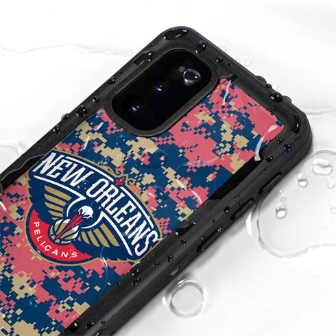 NBA New Orleans Pelicans Digi Camo Galaxy S20 Waterproof Case