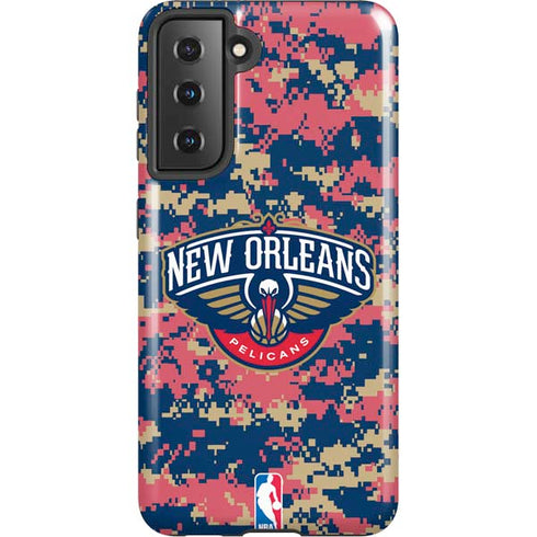 NBA New Orleans Pelicans Digi Camo Galaxy S21 5G Pro Case