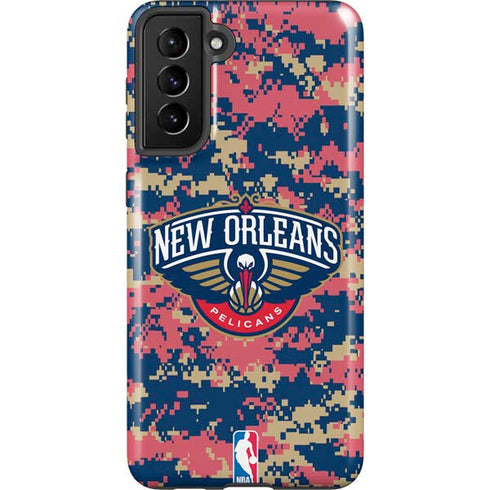 NBA New Orleans Pelicans Digi Camo Galaxy S21 FE Pro Case