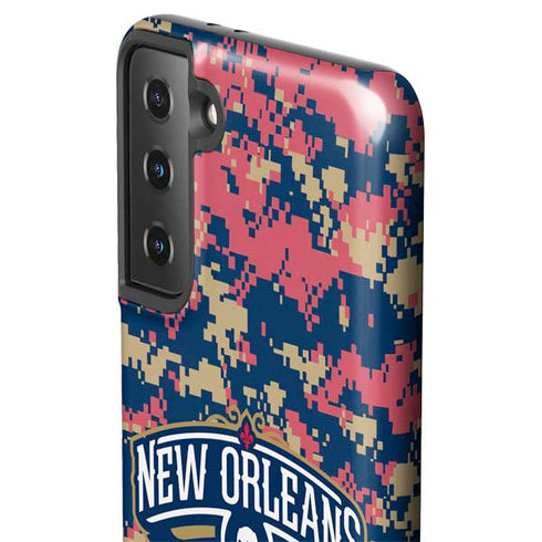 NBA New Orleans Pelicans Digi Camo Galaxy S21 FE Pro Case
