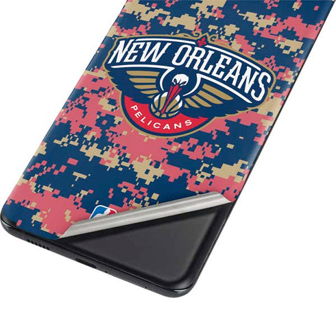 NBA New Orleans Pelicans Digi Camo Galaxy S21 Plus 5G Skin