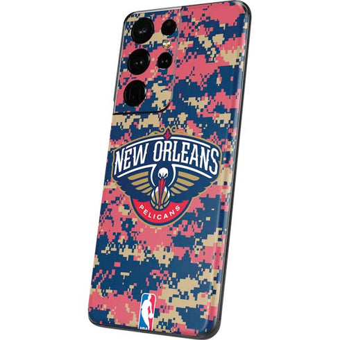 NBA New Orleans Pelicans Digi Camo Galaxy S21 Ultra 5G Skin