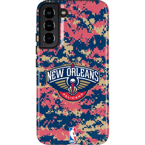 NBA New Orleans Pelicans Digi Camo Galaxy S22 Plus Pro Case