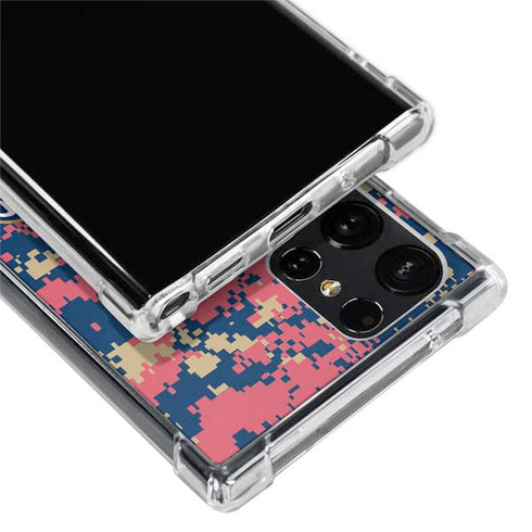 NBA New Orleans Pelicans Digi Camo Galaxy S22 Ultra Clear Case