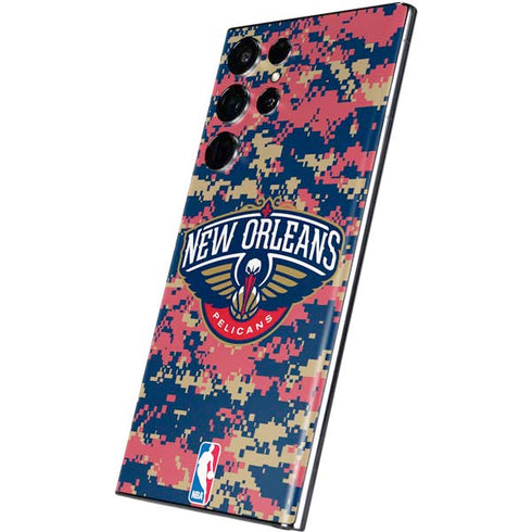NBA New Orleans Pelicans Digi Camo Galaxy S22 Ultra Skin