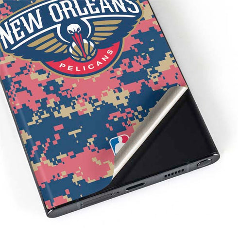 NBA New Orleans Pelicans Digi Camo Galaxy S22 Ultra Skin