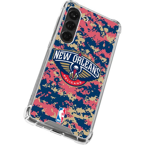 NBA New Orleans Pelicans Digi Camo Galaxy S23 Clear Case