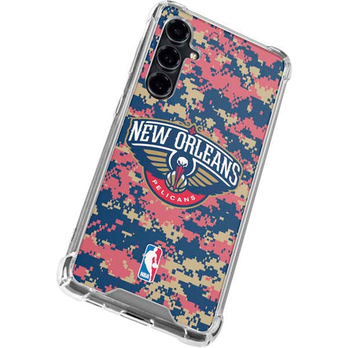 NBA New Orleans Pelicans Digi Camo Galaxy S23 FE Clear Case