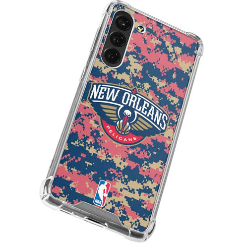NBA New Orleans Pelicans Digi Camo Galaxy S23 Plus Clear Case