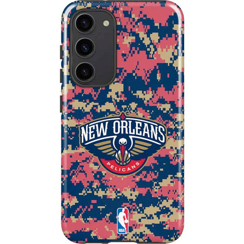 NBA New Orleans Pelicans Digi Camo Galaxy S23 Plus Pro Case