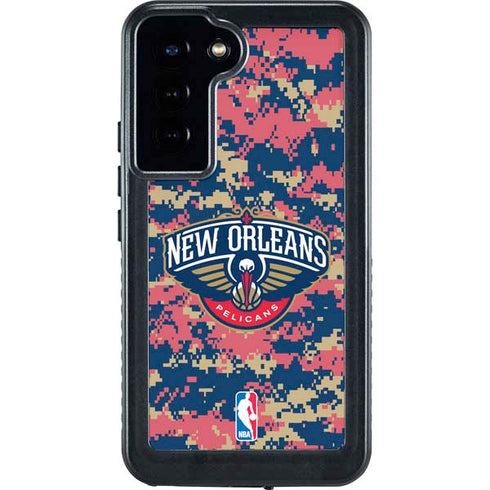 NBA New Orleans Pelicans Digi Camo Galaxy S23 Plus Waterproof Case