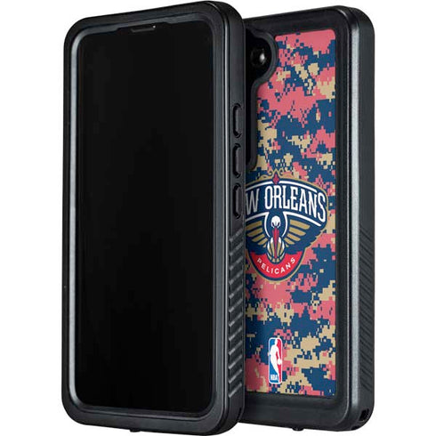 NBA New Orleans Pelicans Digi Camo Galaxy S23 Waterproof Case