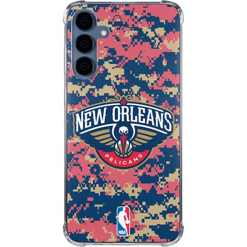NBA New Orleans Pelicans Digi Camo Galaxy S24 Clear Case